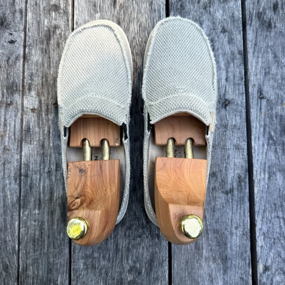 Gecko Man Men's 8.5 Canvas Arch Support‎ Slip On Shoes Slippers Walk Hero Khaki